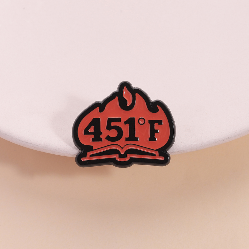 Science Buddies - Fahrenheit 451 Book Enamel Pin Novel