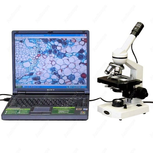 Microscope Compound 40X - Mikroskop Monokuler Seri AmScope M600 untuk