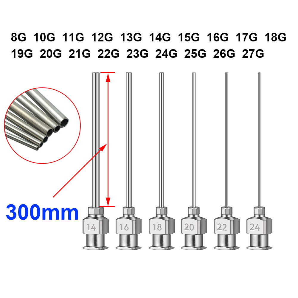 Hobby Science Lab - 12 Buah SUS304 300Mm Ujung Tumpul