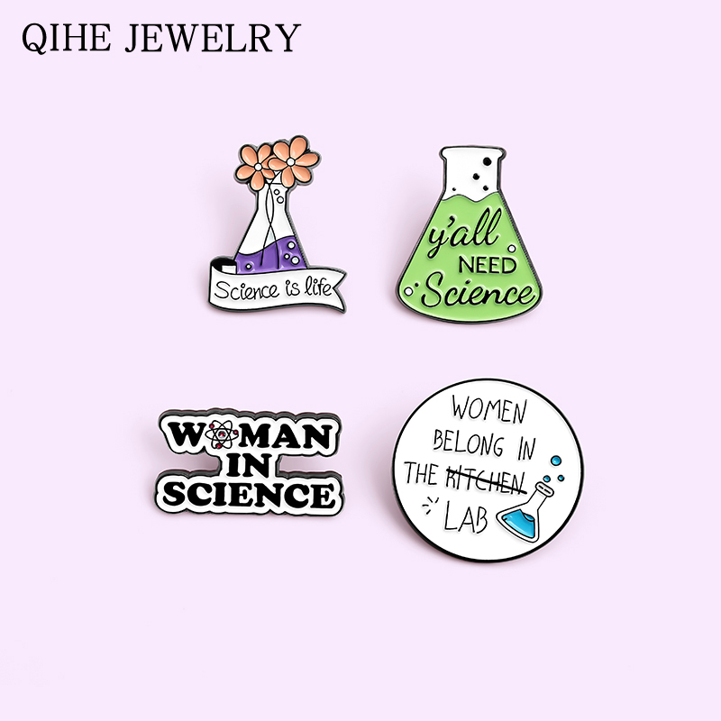 Science Buddies - Kimia apoteker Pin Enamel bros logam
