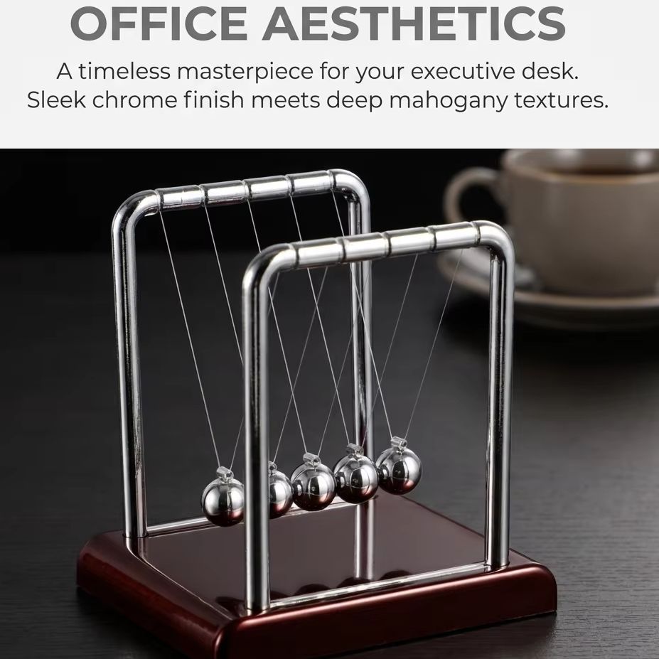 Newton Cradle Large - Newton Cradle Balance Pendulum Ball Mainan