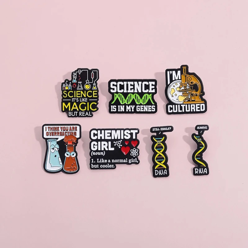 Bros kerah Sains Enamel Pin ta - Science Experiment ulasan dan harga