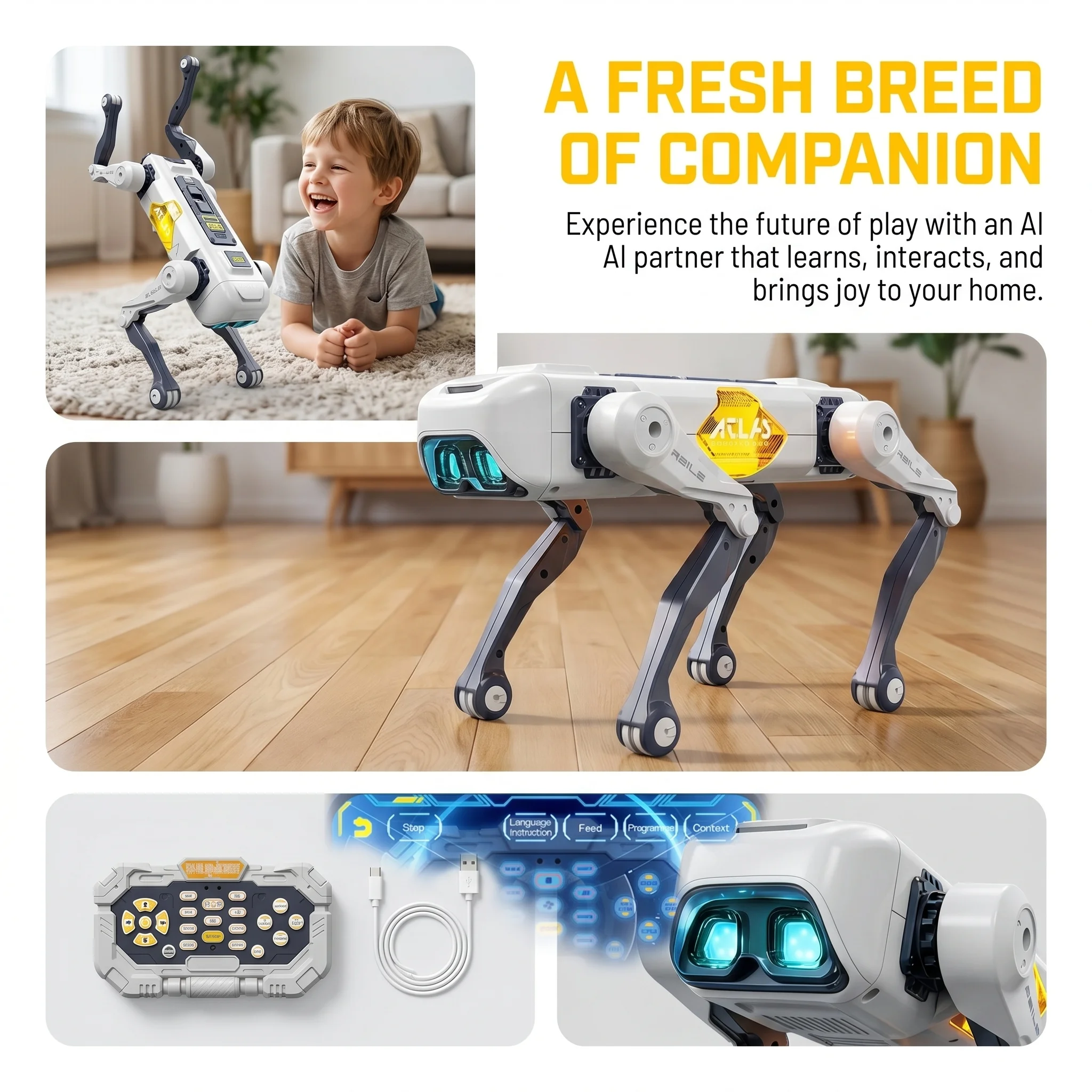 Robot Anjing Pintar AI, Kontro - Science Robot ulasan dan harga